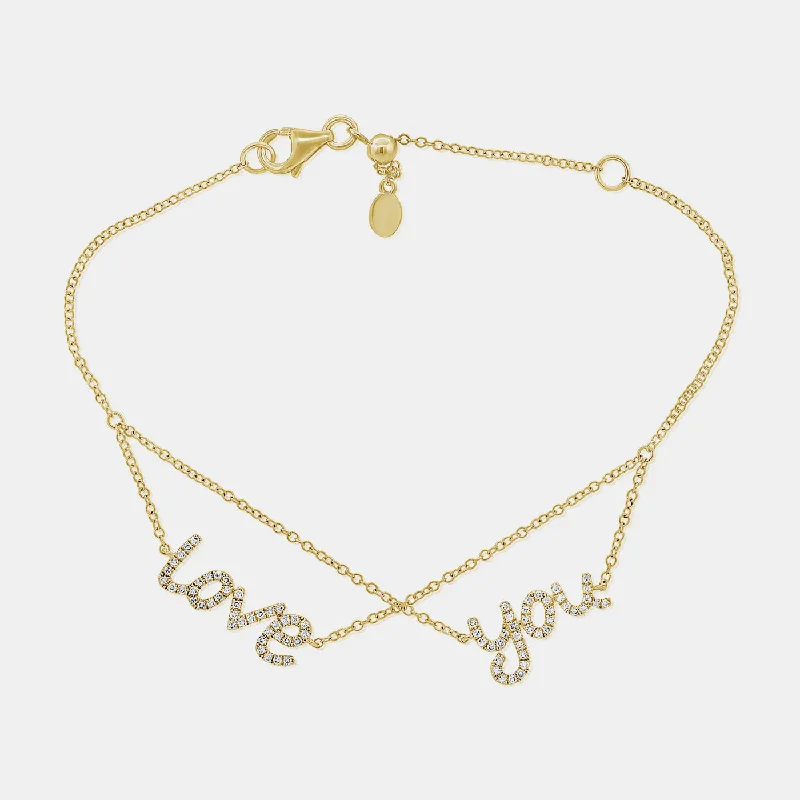 Diamond 'Love You' Bracelet