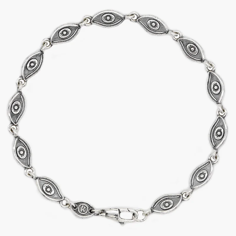 Multi Sterling Silver Evil Eye Bracelet