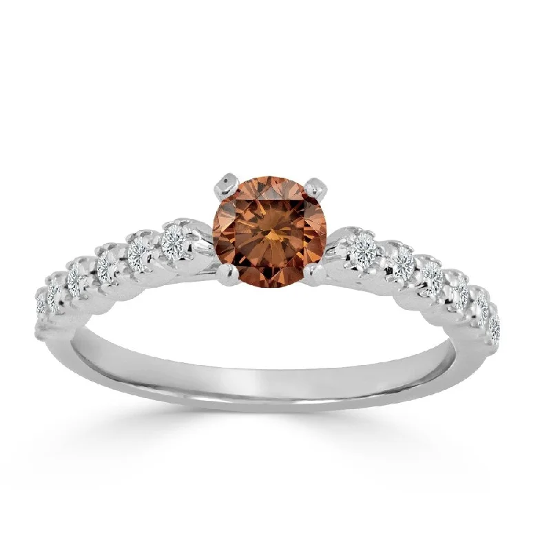 Auriya 3/5ctw Brown Diamond Engagement Ring 14K Gold