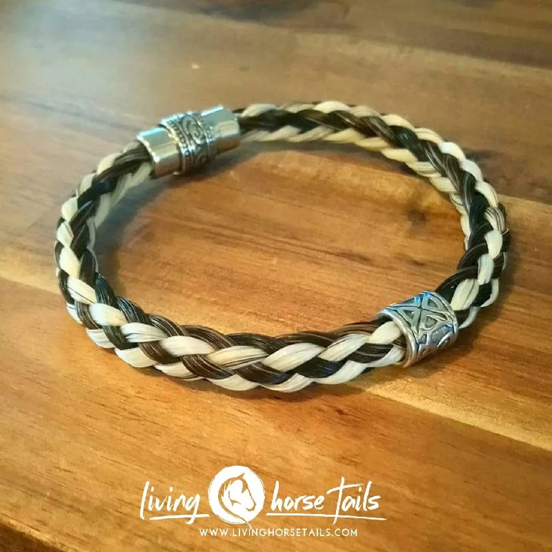 Viking Braided Horsehair and Stainless Steel Bracelet