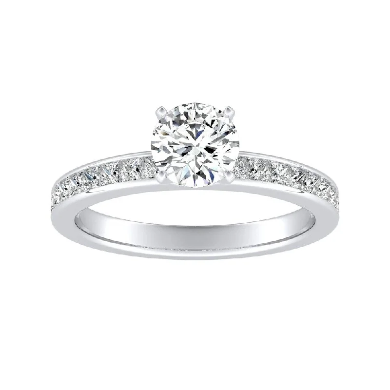 Auriya 14k Gold Classic 1 carat TW Channel-set Round Diamond Engagement Ring (G-H, VS1-VS2)