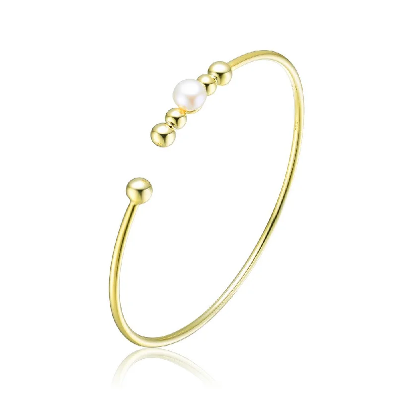 Delphine Pearl Golden Shpere Bracelet 