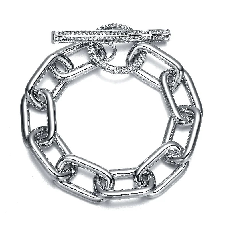 Triomphe Link Bracelet w/ Toggle Clasp