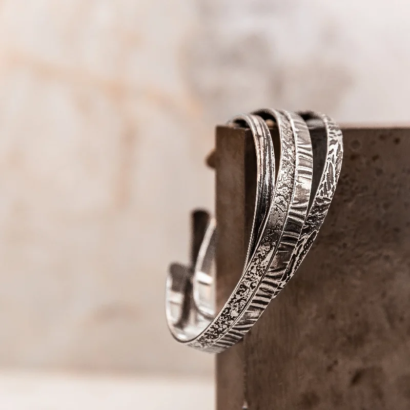 Blake Sterling Silver Embossed Cuff Bracelet