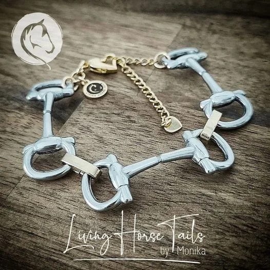 Stainless Steel Equestrian Snaffle Bit Bracelet