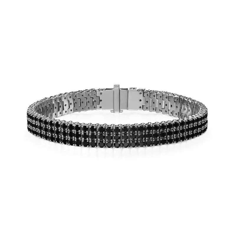 LENOX TENNIS BRACELET TRIPLE (Black Diamond)