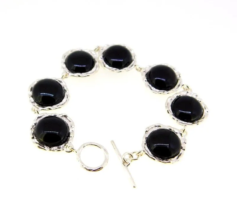 7 Round Onyx Links Bracelet BW8364