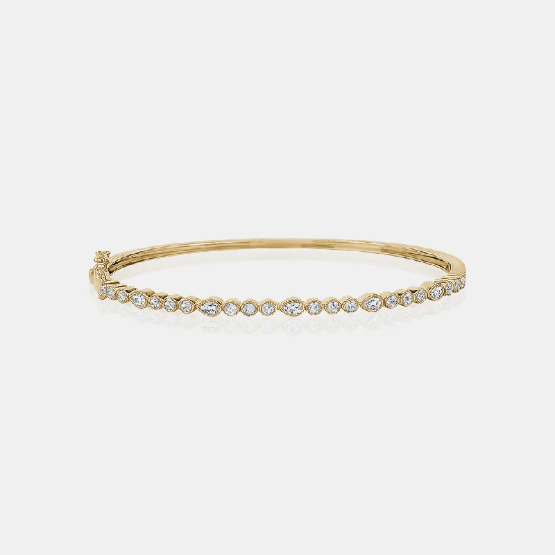 Bezel Set Diamond Bangle