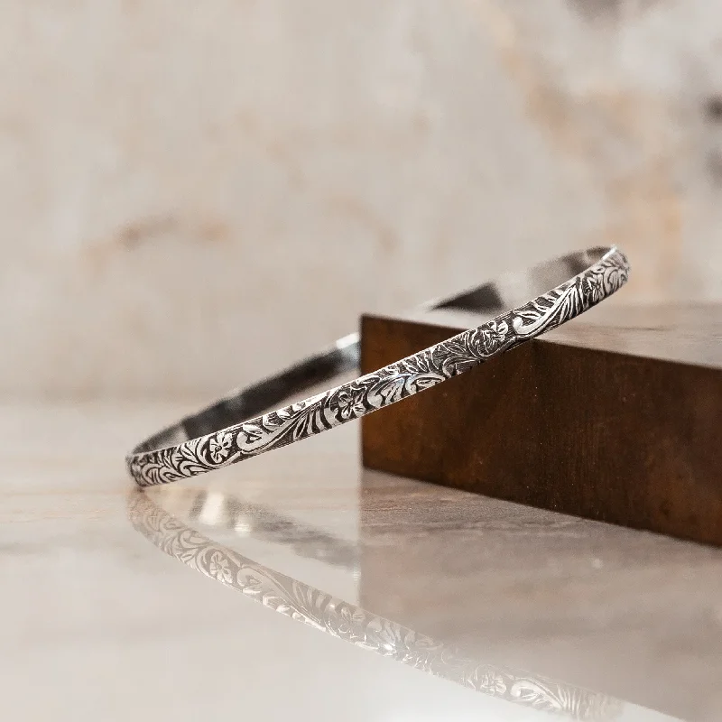 Carly Embossed Bangle Bracelet