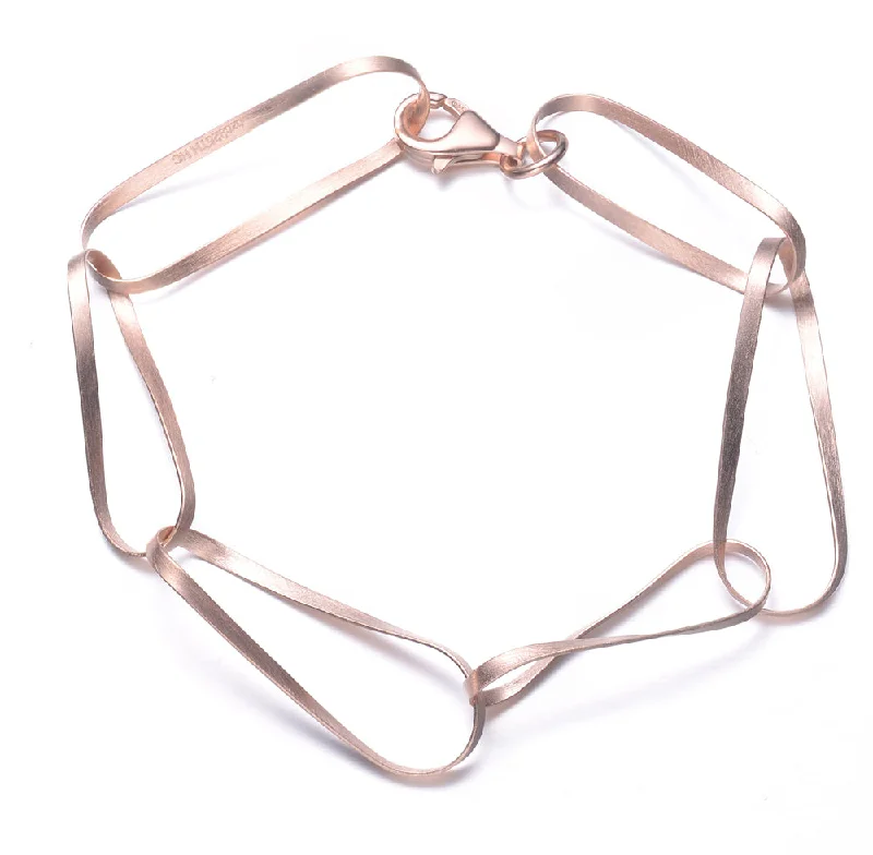 Vilette Brushed Link Ribbon Bracelet