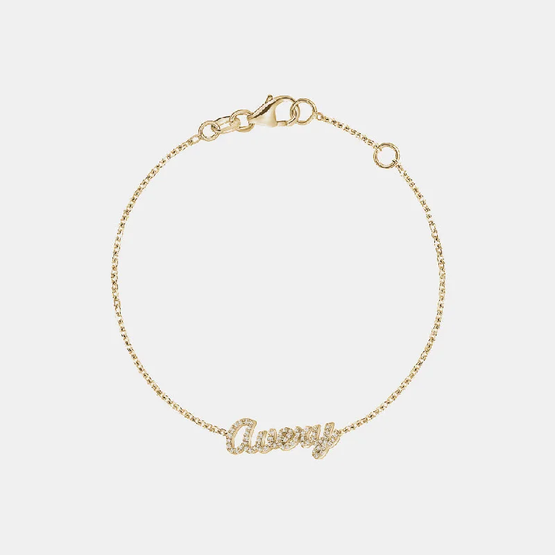 Custom Pavé Name Bracelet