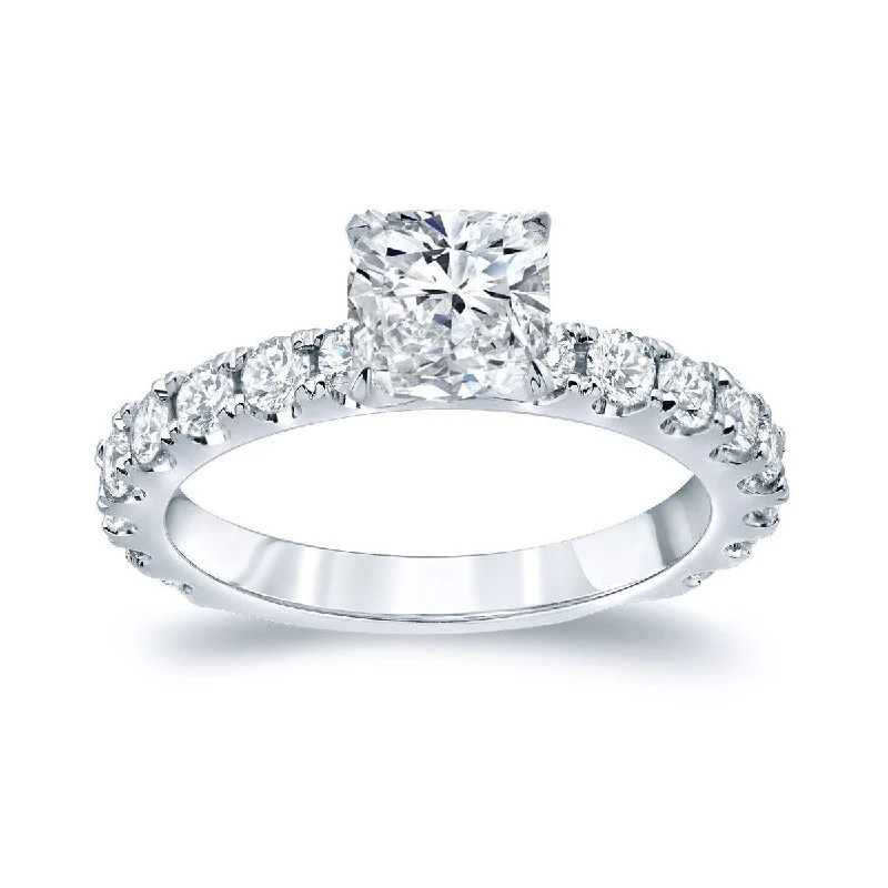 Auriya 14k Gold 2ctw Classic Cushion-cut Diamond Engagement Ring