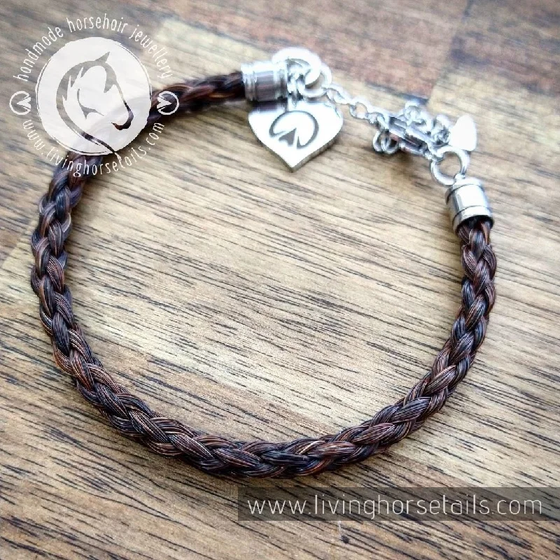 Hoofprint on my Heart horse hair bracelet