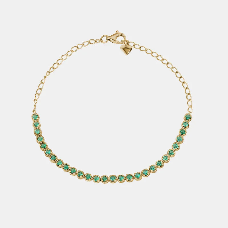 Half Way Green Emerald Bracelet