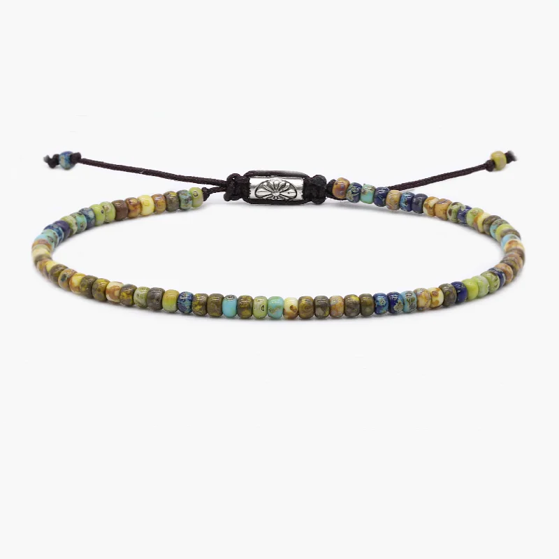 2mm Glass Beads Adjustable Bracelet (Multicolors)