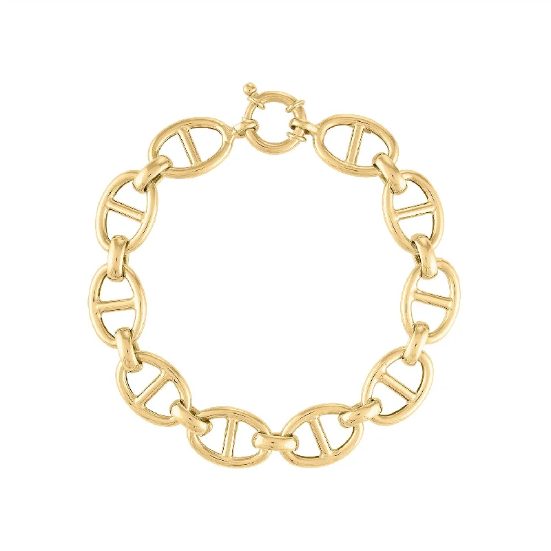 14KT GOLD MARINER LINK BRACELET