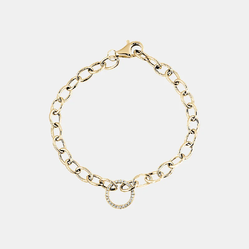 Diamond Accent Link Chain Bracelet